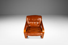 Load image into Gallery viewer, Scandinavian Modern Bentwood Lounge Chair in Original Cognac Leather & Beech Attributed to Ingmar Relling for Westnofa, Norway, c. 1970s-ABT Modern
