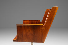 Load image into Gallery viewer, Scandinavian Modern Bentwood Office Chair Constructed from Birch with Patinaed Cognac Leather, Ake Axelsson, Sweden, 2000s-ABT Modern