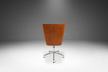 Load image into Gallery viewer, Scandinavian Modern Bentwood Office Chair Constructed from Birch with Patinaed Cognac Leather, Ake Axelsson, Sweden, 2000s-ABT Modern