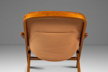 Load image into Gallery viewer, Scandinavian Modern Leather and Beech Wood Armchair / Lounge Chair by Göte Möbler, Sweden, c. 1970's-ABT Modern