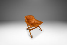 Load image into Gallery viewer, Scandinavian Modern Leather and Beech Wood Armchair / Lounge Chair by Göte Möbler, Sweden, c. 1970's-ABT Modern