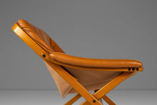 Load image into Gallery viewer, Scandinavian Modern Leather and Beech Wood Armchair / Lounge Chair by Göte Möbler, Sweden, c. 1970's-ABT Modern
