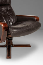 Load image into Gallery viewer, Scandinavian Modern Recliner High-back Lounge Chair & Ottoman by Soda Galvano for Vatne Mobler, Norway, c. 1970s-ABT Modern