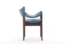 Load image into Gallery viewer, Set of 2 Kristian Solmer Vedel Blue Leather Lounge Chairs-ABT Modern