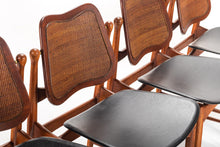 Load image into Gallery viewer, Set of 4 Arne Vodder Sculptural Chairs w/ a Cane Back and Brass Detailing, Denmark-ABT Modern