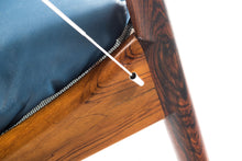 Load image into Gallery viewer, Set of 4 Kristian Solmer Vedel Blue Leather Lounge Chairs in Rosewood-ABT Modern