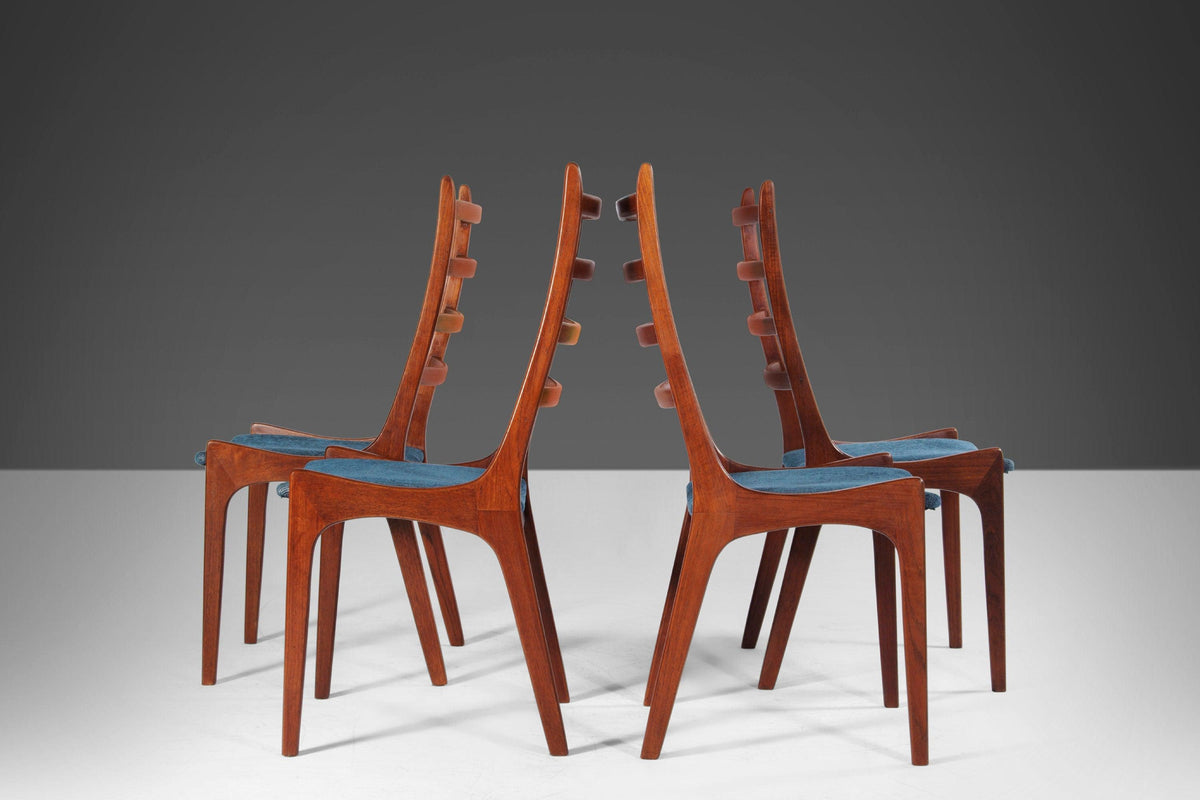 Set of (4) Ladder Back Dining Chairs Attributed to Kai Kristiansen, c.