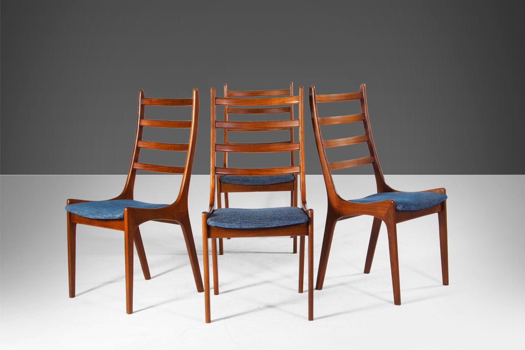 Set of (4) Ladder Back Dining Chairs Attributed to Kai Kristiansen, c. 1960s-ABT Modern