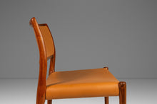 Load image into Gallery viewer, Set of Eight (8) Model 80 Dining Chairs in Teak & Leather by Niels Otto Møller for J.L. Møller Mobelfabrik, Denmark, c. 1960's-ABT Modern