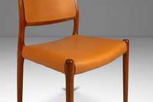 Load image into Gallery viewer, Set of Eight (8) Model 80 Dining Chairs in Teak & Leather by Niels Otto Møller for J.L. Møller Mobelfabrik, Denmark, c. 1960's-ABT Modern