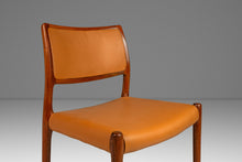 Load image into Gallery viewer, Set of Eight (8) Model 80 Dining Chairs in Teak & Leather by Niels Otto Møller for J.L. Møller Mobelfabrik, Denmark, c. 1960's-ABT Modern