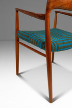 Load image into Gallery viewer, Set of Eight (8) Moller Model 75 Dining Chairs by Niels Møller for J.L. Møllers in Pierre Frey Mombasa Turquoise Fabric , Denmark, 1960s-ABT Modern
