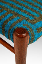 Load image into Gallery viewer, Set of Eight (8) Moller Model 75 Dining Chairs by Niels Møller for J.L. Møllers in Pierre Frey Mombasa Turquoise Fabric , Denmark, 1960s-ABT Modern