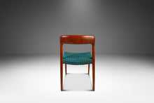 Load image into Gallery viewer, Set of Eight (8) Moller Model 75 Dining Chairs by Niels Møller for J.L. Møllers in Pierre Frey Mombasa Turquoise Fabric , Denmark, 1960s-ABT Modern
