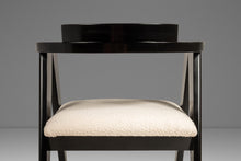Load image into Gallery viewer, Set of Four (4) Bespoke Compass Dining Chairs in the Manner of Alan Gould for Knoll in Bouclé Upholstery, USA, c. 1950's