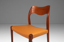 Load image into Gallery viewer, Set of Four (4) Bespoke Møller Model #71 Dining Chairs in Teak & Leather by Niels Møller for J.L. Møllers Møbelfabrik, Denmark, 1960's-ABT Modern