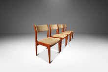 Load image into Gallery viewer, Set of Four (4) Danish Mid-Century Modern Dining Chairs in Solid Teak & Original Fabric by D-SCAN, c. 1970's-ABT Modern