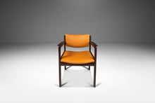 Load image into Gallery viewer, Set of Four ( 4 ) Danish Modern Arm Chairs in Solid Mahogany & Caramel Leather by Danish Overseas Imports, c. 1960's-ABT Modern