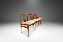 Load image into Gallery viewer, Set of Four ( 4 ) Danish Modern Dining Chairs in Teak w/ Original Oatmeal Knit Fabric by Vamdrup Stolefabrik, Denmark, c. 1960's-ABT Modern