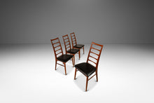 Load image into Gallery viewer, Set of Four (4) Danish Modern "Lis" Ladderback Dining Chairs in Teak by Niels Koefoed for Koefoeds Hornslet, Denmark, c. 1960's-ABT Modern