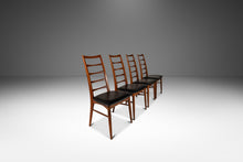 Load image into Gallery viewer, Set of Four (4) Danish Modern "Lis" Ladderback Dining Chairs in Walnut by Niels Koefoed for Koefoeds Hornslet, Denmark, c. 1960's-ABT Modern