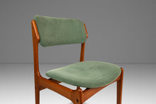 Load image into Gallery viewer, Set of Four (4) Danish Modern Model 49 Dining Chairs in Teak & Original Fabric by Erik Buch for O. D. Møbler, Denmark, c. 1990s-ABT Modern