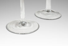 Load image into Gallery viewer, Set of Four (4) Italian Modern Elongated Blown Glass Two-Tone Candlestick Holders, Italy, c. 1970's-ABT Modern