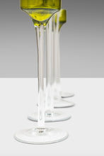 Load image into Gallery viewer, Set of Four (4) Italian Modern Elongated Blown Glass Two-Tone Candlestick Holders, Italy, c. 1970's-ABT Modern