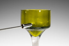 Load image into Gallery viewer, Set of Four (4) Italian Modern Elongated Blown Glass Two-Tone Candlestick Holders, Italy, c. 1970's-ABT Modern