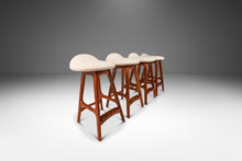 Load image into Gallery viewer, Set of Four ( 4 ) Mid-Century Danish Modern Model OD-61 Counter Height Bar Stools by Erik Buch for O.D. Mobler, Denmark, 1960's-ABT Modern
