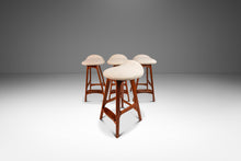 Load image into Gallery viewer, Set of Four ( 4 ) Mid-Century Danish Modern Model OD-61 Counter Height Bar Stools by Erik Buch for O.D. Mobler, Denmark, 1960's-ABT Modern
