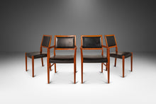 Load image into Gallery viewer, Set of Four (4) Mid-Century Modern Dining Chairs in Teak & Naugahyde by Svegards Markaryd, Sweden, c. 1960's-ABT Modern