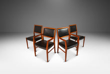 Load image into Gallery viewer, Set of Four (4) Mid-Century Modern Dining Chairs in Teak & Naugahyde by Svegards Markaryd, Sweden, c. 1960's-ABT Modern