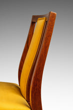 Load image into Gallery viewer, Set of Four (4) Mid-Century Modern Dining Chairs in Walnut & Yellow Felt in the Manner of Edward Wormley, USA, c. 1960s-ABT Modern