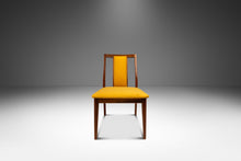 Load image into Gallery viewer, Set of Four (4) Mid-Century Modern Dining Chairs in Walnut & Yellow Felt in the Manner of Edward Wormley, USA, c. 1960s-ABT Modern