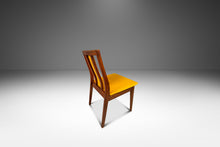 Load image into Gallery viewer, Set of Four (4) Mid-Century Modern Dining Chairs in Walnut & Yellow Felt in the Manner of Edward Wormley, USA, c. 1960s-ABT Modern