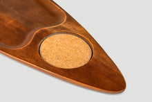 Load image into Gallery viewer, Set of Four (4) Mid-Century Modern Serving Trays in Solid Walnut & Cork, Japan, c. 1970's-ABT Modern