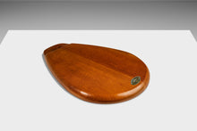 Load image into Gallery viewer, Set of Four (4) Mid-Century Modern Serving Trays w/ Wall Hanger in Solid Teak & Cork, Japan, c. 1970's-ABT Modern
