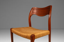 Load image into Gallery viewer, Set of Four ( 4 ) Møller Model #71 Dining Chairs in Teak & Paper Cord by Niels Møller for J.L. Møllers Møbelfabrik, Denmark, 1960's-ABT Modern