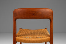 Load image into Gallery viewer, Set of Four ( 4 ) Original Møller Model #75 Dining Chairs in Teak & Paper Cord by Niels Møller for J.L. Møllers Møbelfabrik, Denmark, 1960s-ABT Modern
