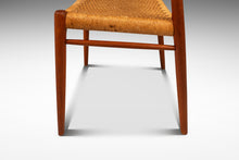 Load image into Gallery viewer, Set of Four ( 4 ) Original Møller Model #75 Dining Chairs in Teak & Paper Cord by Niels Møller for J.L. Møllers Møbelfabrik, Denmark, 1960s-ABT Modern