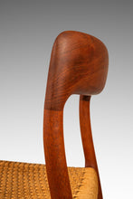Load image into Gallery viewer, Set of Four ( 4 ) Original Møller Model #75 Dining Chairs in Teak & Paper Cord by Niels Møller for J.L. Møllers Møbelfabrik, Denmark, 1960s-ABT Modern