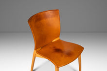 Load image into Gallery viewer, Set of Four (4) Patinaed Italian Scadinavian Modern 'Cos' Dining Chairs in Beech & Leather by Josep Lluscà for Cassina, Italy, c. 1990s-ABT Modern