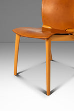 Load image into Gallery viewer, Set of Four (4) Patinaed Italian Scadinavian Modern 'Cos' Dining Chairs in Beech & Leather by Josep Lluscà for Cassina, Italy, c. 1990s-ABT Modern