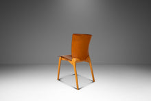 Load image into Gallery viewer, Set of Four (4) Patinaed Italian Scadinavian Modern 'Cos' Dining Chairs in Beech & Leather by Josep Lluscà for Cassina, Italy, c. 1990s-ABT Modern