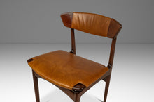 Load image into Gallery viewer, Set of Four (4) Rare Mid-Century Danish Modern Dining Chairs in Beech & Leather by Ib Kofod-Larsen for Selig, Denmark, c. 1960s-ABT Modern