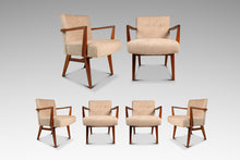 Load image into Gallery viewer, Set of Four (4) Rare Mid-Century Modern Model C-108 Armchairs in Walnut & Beige Bouclé by Jens Risom for Jens Risom Design, USA, c. 1960s-ABT Modern