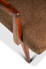 Load image into Gallery viewer, Set of Four (4) Rare Mid-Century Modern Model C-108 Armchairs in Walnut & Brown Bouclé by Jens Risom for Jens Risom Design, USA, c. 1950s-ABT Modern