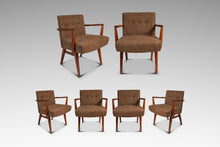 Load image into Gallery viewer, Set of Four (4) Rare Mid-Century Modern Model C-108 Armchairs in Walnut & Brown Bouclé by Jens Risom for Jens Risom Design, USA, c. 1950s-ABT Modern