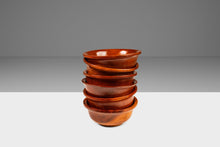 Load image into Gallery viewer, Set of Seven (7) Mid-Century Organic Modern Wood-Turned Serving Bowles in Solid Cherry Wood, USA, c. 1980's-ABT Modern